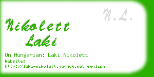 nikolett laki business card